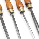 4x Old Addis Carving Tools Set (Beech) - OldTools.co.uk
