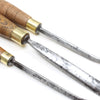 3x Old Carving Tools - Gouge, Spoon (Beech) - OldTools.co.uk