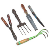 Old Small Garden Tools (Ash, Beech) - OldTools.co.uk