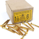 Box Of Nettlefolds C’Sunk Brass Screws – 1 1/2” x 6