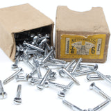 105x Nettlefolds Raised Head Brass Screws - Chromium Plated – 7/8” x 6