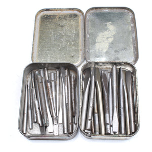 2x Tins of Old Ratchet Screwdriver Bits - OldTools.co.uk