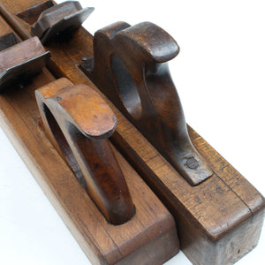 Old Wooden Jack Plane and Narrow Fore Plane (Beech) - OldTools.co.uk