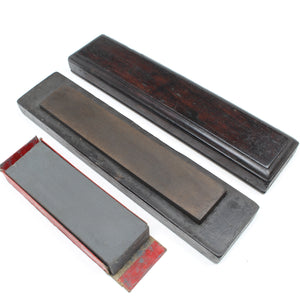 2x Oilstone Sharpening Stones (Mahogany)