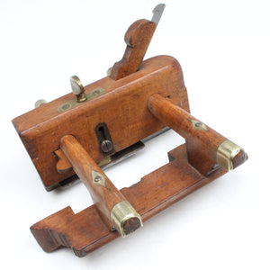 Old Wooden Plough Plane + 8 Cutters (Beech) - OldTools.co.uk