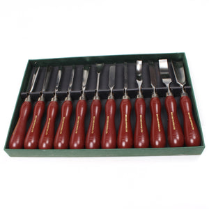 SOLD - Record Power HSS Wood Carving Tool Set No. RPCV12