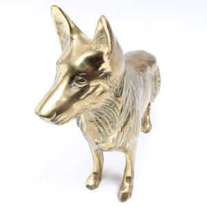 Old Brass Dog Ornament