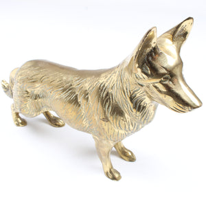 Old Brass Dog Ornament