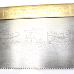 Tyzack Brass Back Tenon Saw No. 120 - 15tpi - 12" (Beech) - OldTools.co.uk