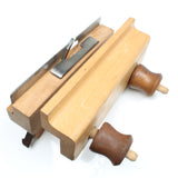 Old 'Jack' Wooden Plough Plane + 3 Cutters (Beech) - OldTools.co.uk