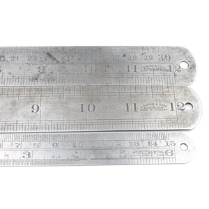 Rabone & Smallwood Rules - No 10, 34, 237 - 6" & 12" (Birmingham)