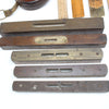 11x Old Measuring Tools, Rules, Levels (Beech, Boxwood) (Display)