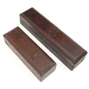 2x Boxed Sharpening Stones - Fairly-Coarse - Fairly-Fine (Mahogany)