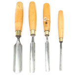 4x Old Outcannel Firmer Gouges (Boxwood)