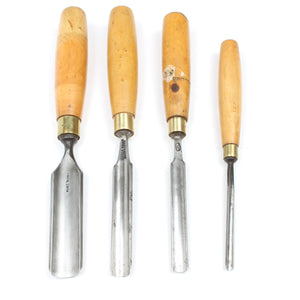 4x Old Outcannel Firmer Gouges (Boxwood)