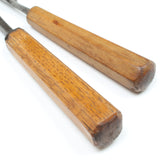 Old Octagonal Handled Gouge + Chisel - 3/8", 1/2" (Beech)