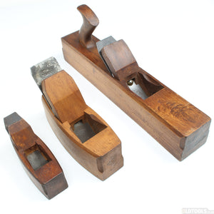 Old Wooden Jack Plane and 2x Wooden Smoother Planes (Beech)