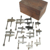 Box Of Old Small Clamps / Toolmaker Clamps (Pine)