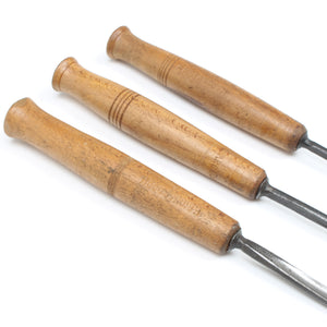 3x Addis Wood Carving Tools - Sweep 16, 21, 36 (Beech)