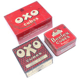 3x Old Oxo Tins / Beefex Cubes Tins