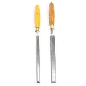 2x Old Marples Paring Chisel – 1/2", 3/4" (Boxwood)