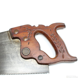 Old Eagle Decorative Carved Handle Hand Saw - 26” - 8tpi (Beech) - OldTools.co.uk