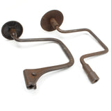 2x Old Drill Braces (As Found) - OldTools.co.uk