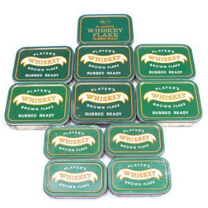 11x Old Player's Whisky Tobacco Tins - OldTools.co.uk