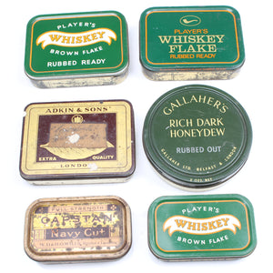 6x Old Tobacco Tins - OldTools.co.uk