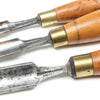 3x Old Outcannel Firmer Gouges - 15mm, 18mm, 21mm (Boxwood)