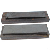 2x Boxed Oilstone Sharpening Stones & Slipstone (Mahogany, Oak)