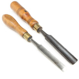 2x Old Firmer Gouges (Beech, Boxwood)