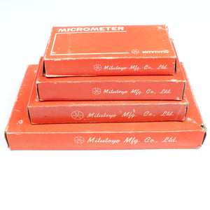 4x Boxed Mitutoyo Micrometers (Japan) - OldTools.co.uk