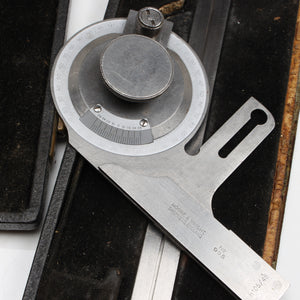 Moore and Wright Protractor Tool No. 995 + Other Engineer Tool Set - OldTools.co.uk