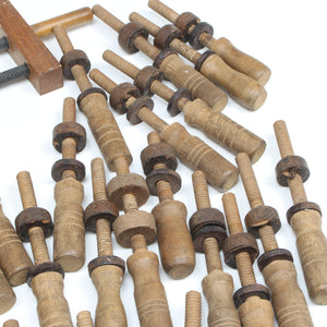30x Old Wooden Clamps / Violin Clamps - OldTools.co.uk