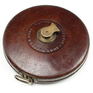 John Rabone Leather Tape Measure 100ft, C.1944