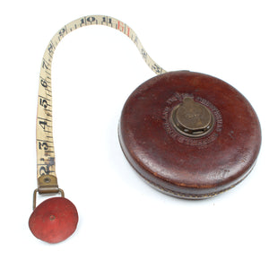 Chesterman 'Treble' Leather Tape Measure No. 1535 - 66ft