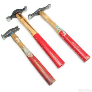 3x Old Whitehouse Metal-Worker Hammers (Hickory)