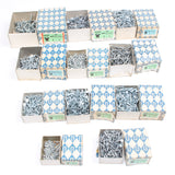 11x Boxes Of Nettlefold Bright Zinc Slotted Screws (CSK) - Sizes 4, 6, 7, 8