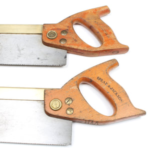 2x Spear and Jackson Tenon Saws No 52 - 12" & 14" (Beech)