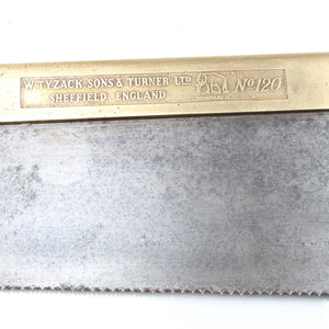 Tyzack Brass Back Tenon Saw No. 120 - 14tpi - 12" (Beech)