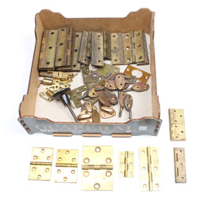 Collection Of Old Brass Hinges & Ironmongery - OldTools.co.uk