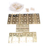 5x Copper Washered Brass Hinges, 4x Steel Washered Brass Hinges - OldTools.co.uk