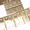 5x Copper Washered Brass Hinges, 4x Steel Washered Brass Hinges - OldTools.co.uk