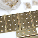 5x Copper Washered Brass Hinges, 4x Steel Washered Brass Hinges - OldTools.co.uk