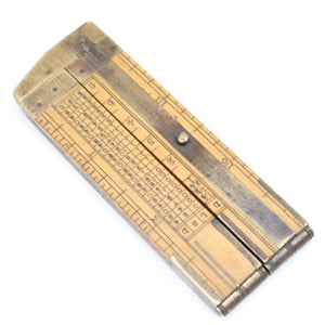 Old Rare Small Rabone Folding Caliper Rule (Boxwood) - OldTools.co.uk
