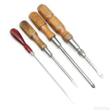 4x Old Wooden Handled Screwdrivers (Beech)