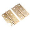 2x Steel Washered Brass Hinges - 4"