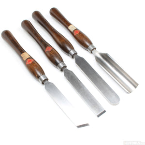 4x Old Henry Taylor Wide Wood-Turning Tools - UK ONLY