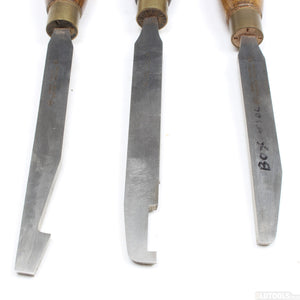 3x Old Henry Taylor Wood-Turning Tools - UK ONLY
